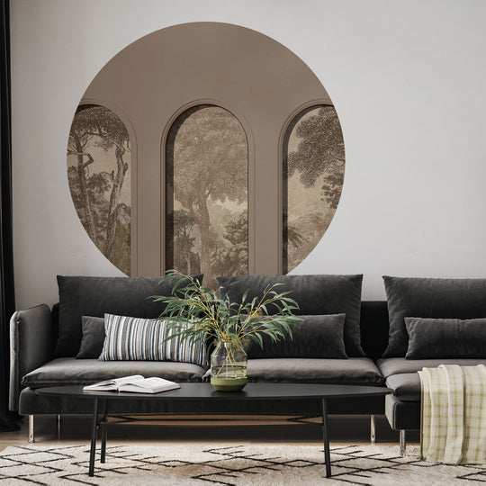 Tapeta Koło Libra Coffee Hood Beige