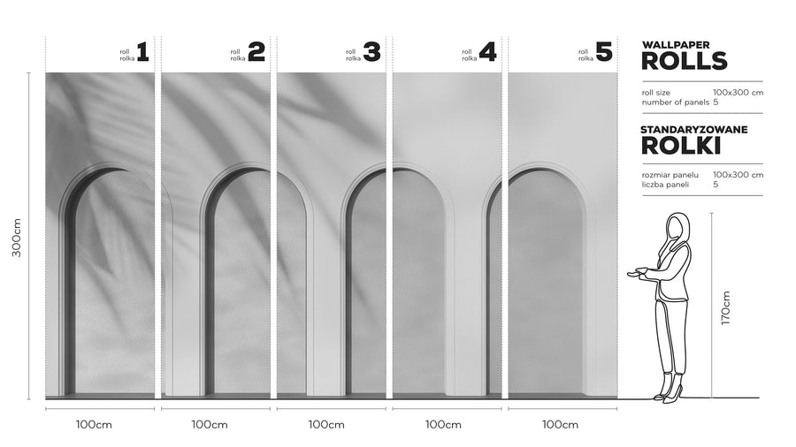 Libra Light Grey - Tapeta w standaryzowanych rolkach