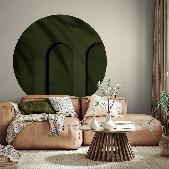 Tapeta Koło Libra Olive