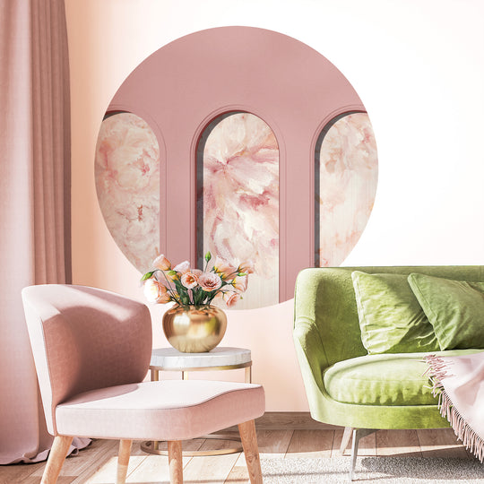 Tapeta Koło Libra Pink Prosecco