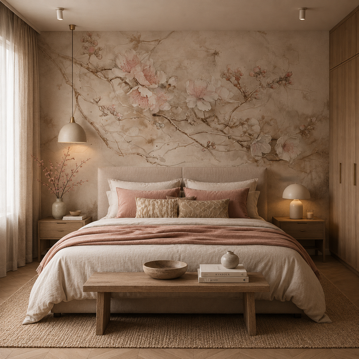 Sakura Beige – Made-to-measure Wallpaper