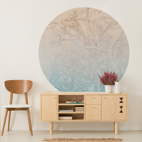 Tapeta Koło Sisal Ombre Flower