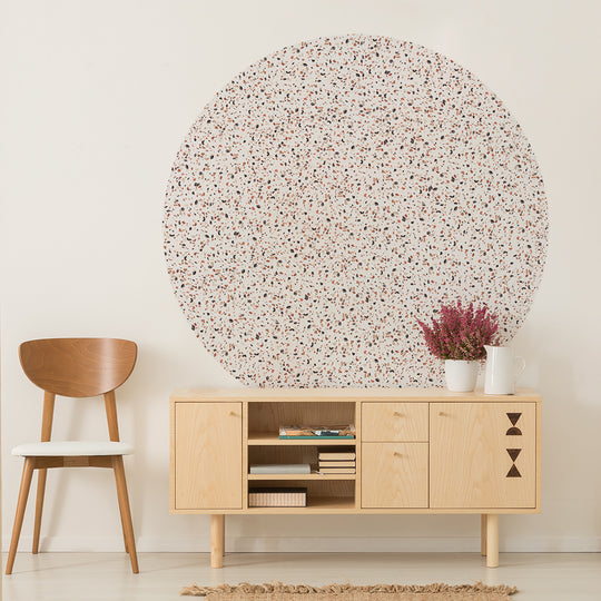 Tapeta Koło Terrazzo Rust