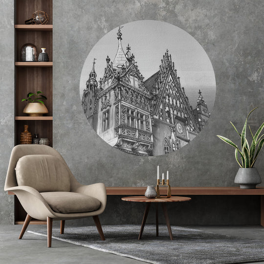 Tapeta Koło Town Hall B&W