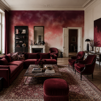 Watercolor Ombre Red – Tapeta na wymiar