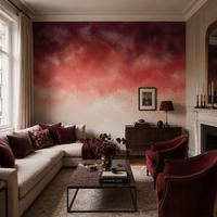 Watercolor Ombre Red – Tapeta na wymiar