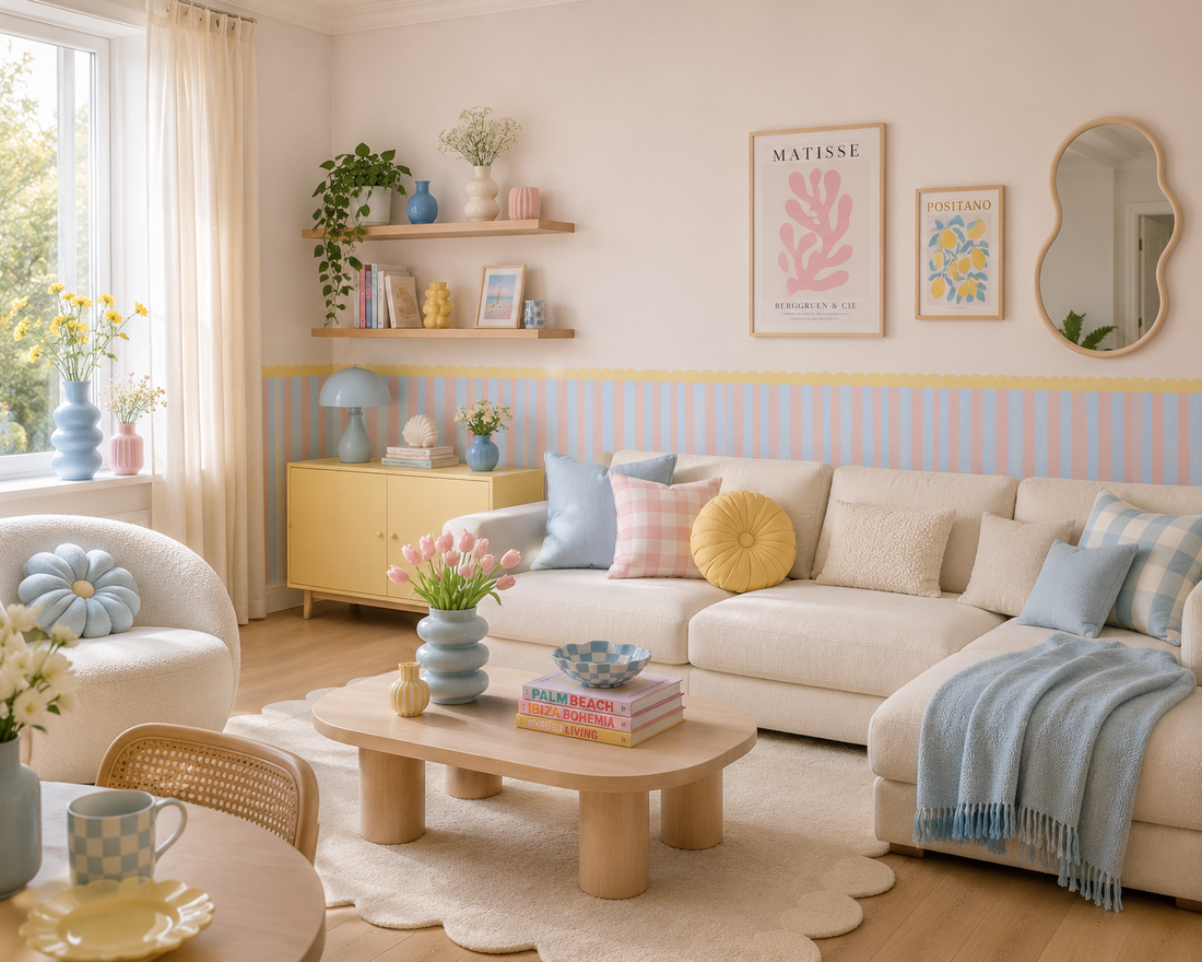 Stripe Powder – Custom-sized wallpaper