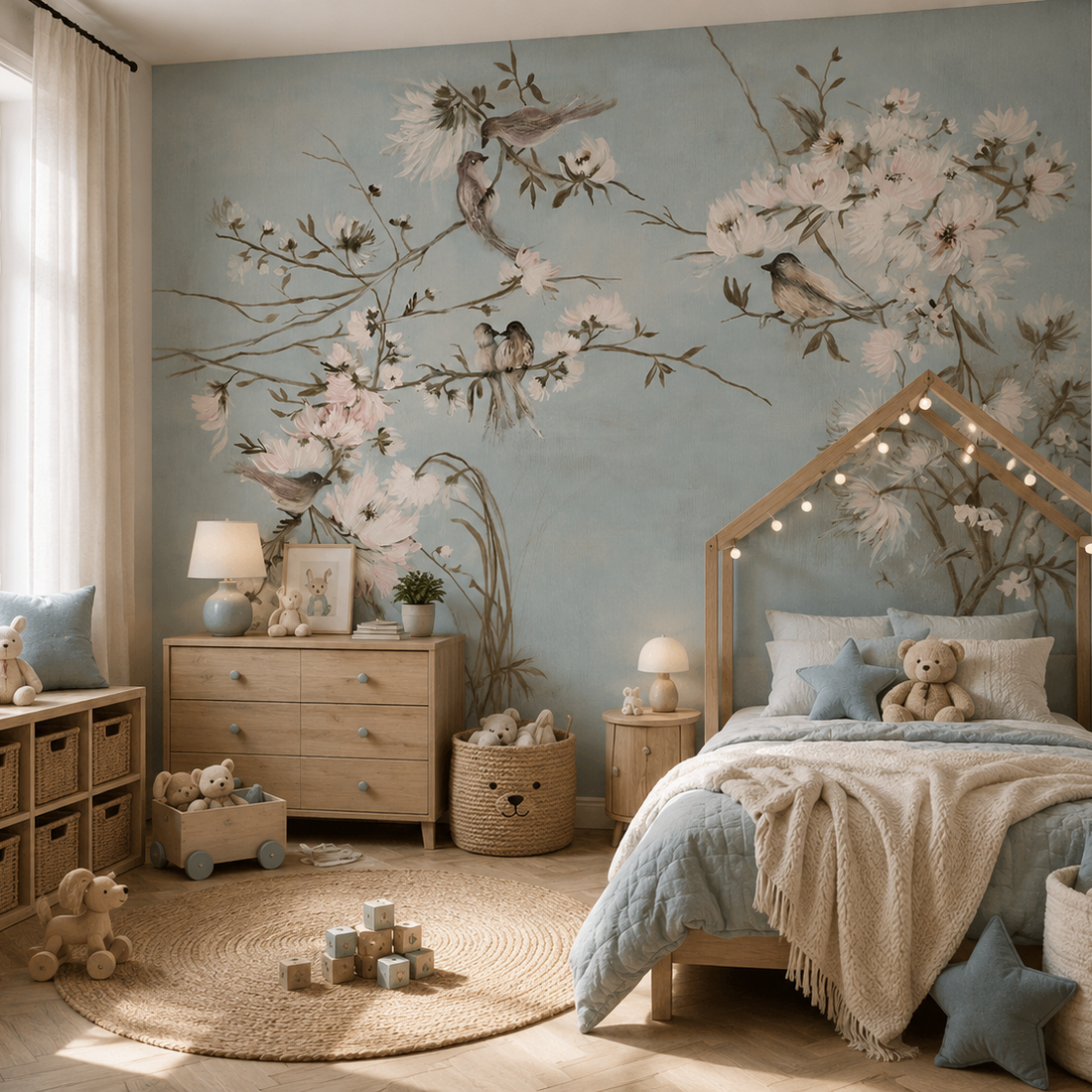 Trel Blue – Roll Wallpaper