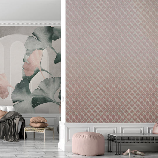 Tapeta Ginko Motif Pink WMF020P