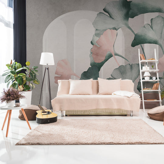 Tapeta Ginko Leaves Beige WMF019