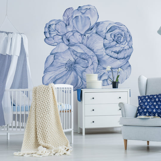 Tapeta Koło Brassica Blue