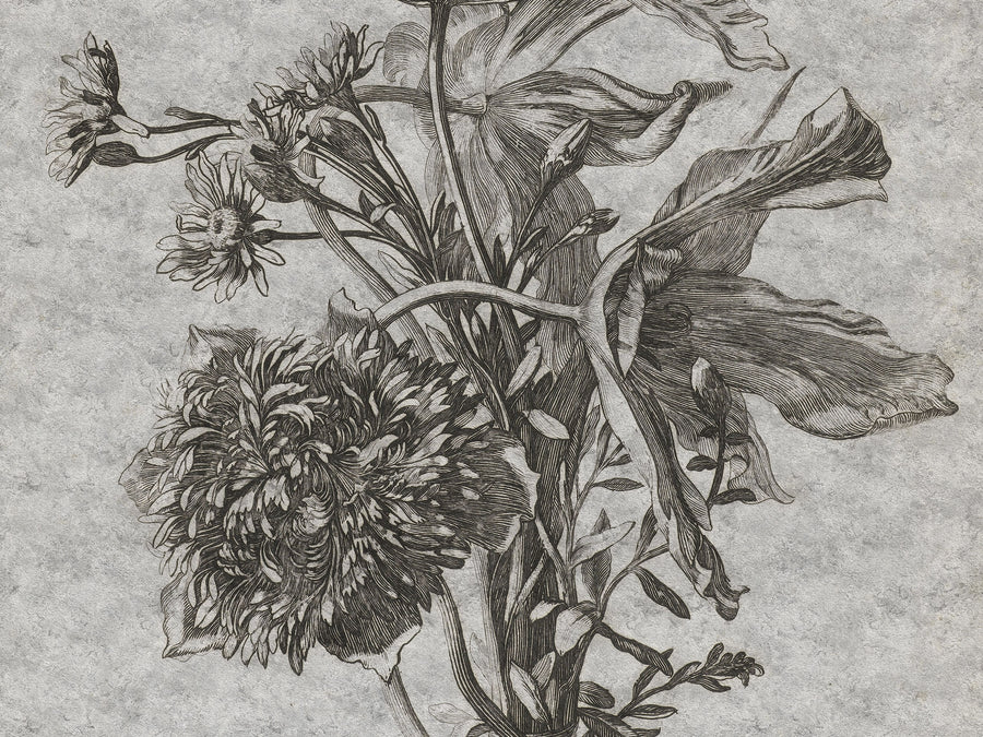 Grey Flower - Tapeta w standaryzowanych rolkach