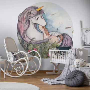 Tapeta Koło Wild Unicorn I
