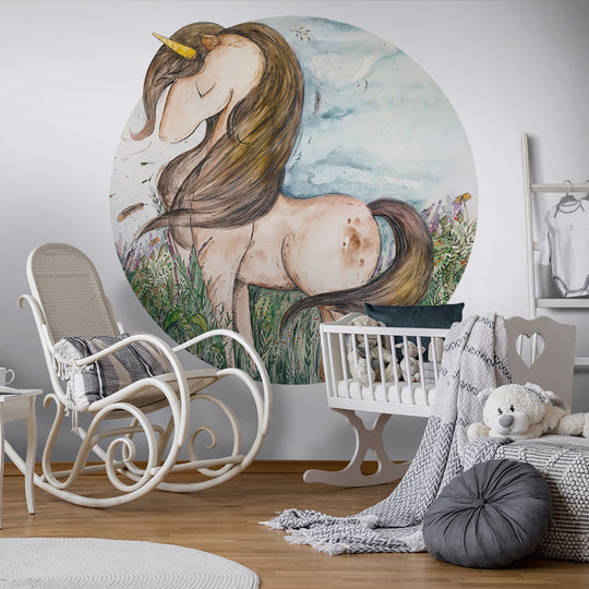 Tapeta Koło Wild Unicorn II