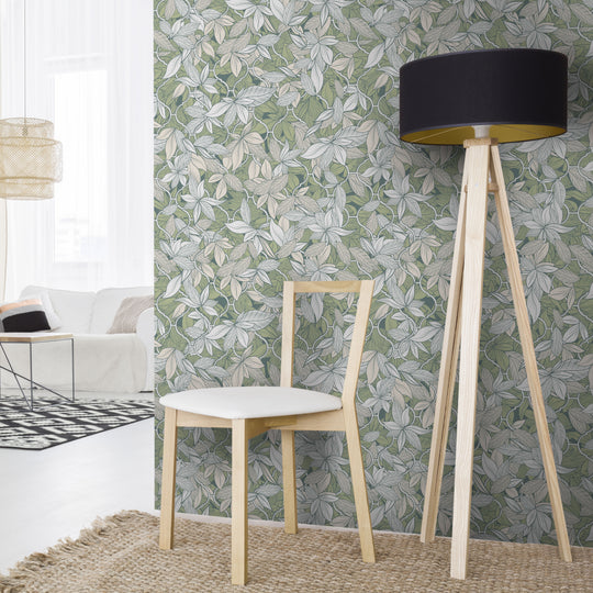 Edera Green - Tapeta w standaryzowanych rolkach