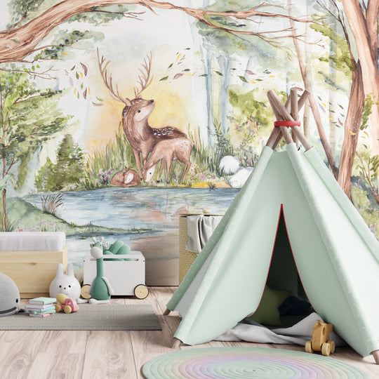 Deer Friends - Tapeta w standaryzowanych rolkach